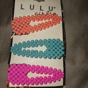 NWT! LULU HAIR CLIPS